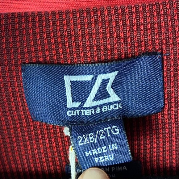 Cutter And Buck 1/4 Zip Sweater Mens 2XB Cardinals Sports Team Red - Picture 4 of 11